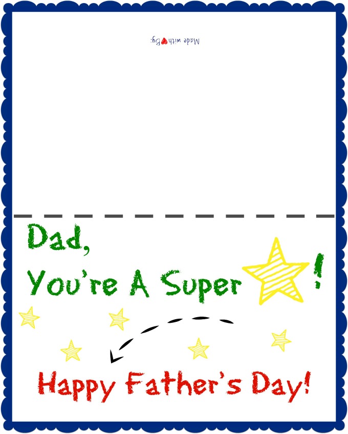 Fathers Day Template Printable Free